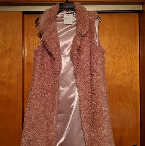 Pink Faux Fur Vest